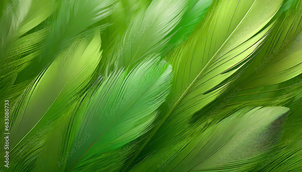 Beautiful abstract green feathers background, feather texture Beautiful abstract green feathers background, feather texture
