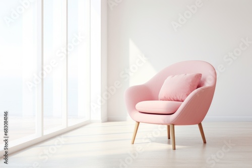 Candy-inspired chair in a serene space: A Candycore-infused chair in a tranquil setting, blending sweetness with minimalistic charm
