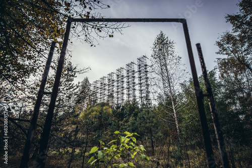 Duga radar in old military base Chernobyl-2 in Chernobyl Exclusion Zone, Ukraine