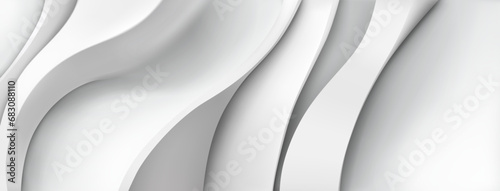 Abstract background with wavy folds in white colors