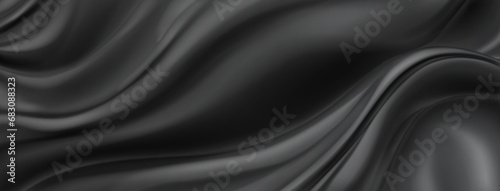 Abstract background with wavy surface in black colors