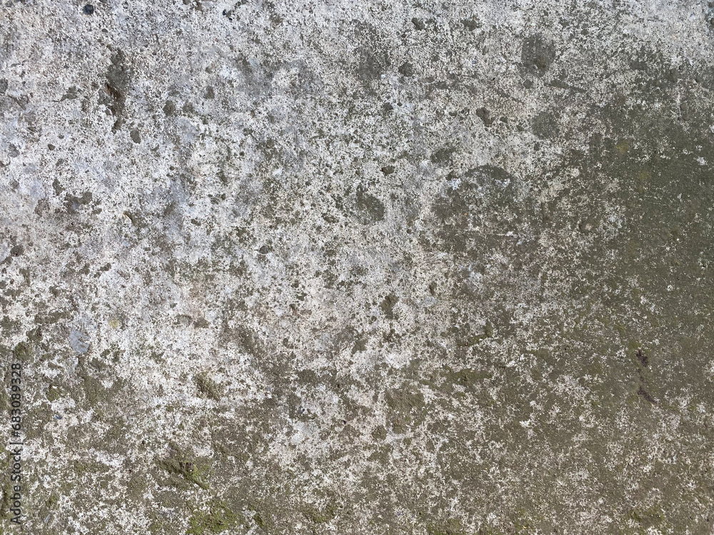 Textures of old concrete. Gray concrete background, wall, aged slab. Top view, close-up.