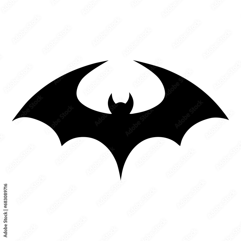 Bat icon. Bat silhouette Bat icon. Bat silhouette