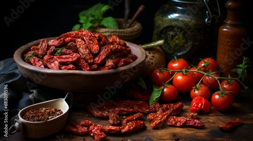 dried tomatoes ai generated © Alena Shelkovnikova