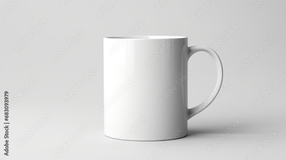 A white coffee mug sitting on top of a table, mug mockup, copy-space. A white coffee mug sitting on top of a table, mug mockup, copy-space.