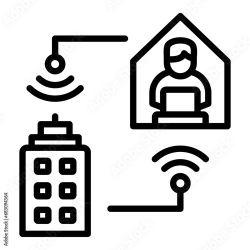 Hybrid Work Icon