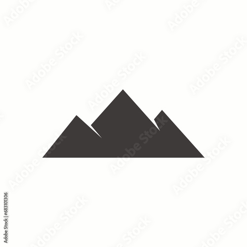simple mountain logo   adventure logo