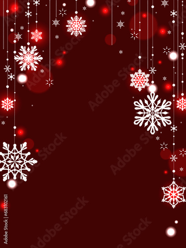 華やかな雪のクリスマスカード