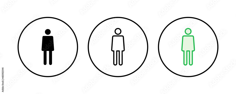 Man icon set. male icon vector. human symbol Man icon set. male icon vector. human symbol