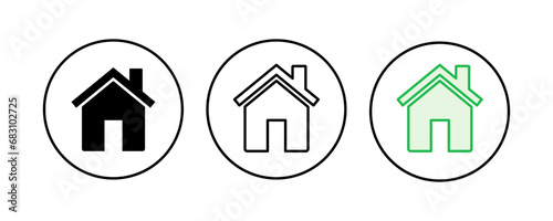 House icon set. Home icon vector