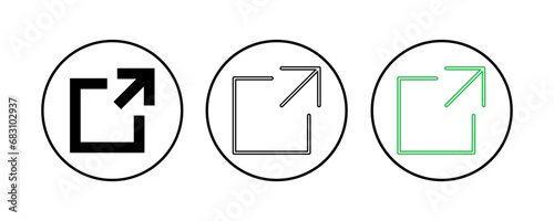Free Download External link icon set. link icon vector. hyperlink symbol - GFXLoad