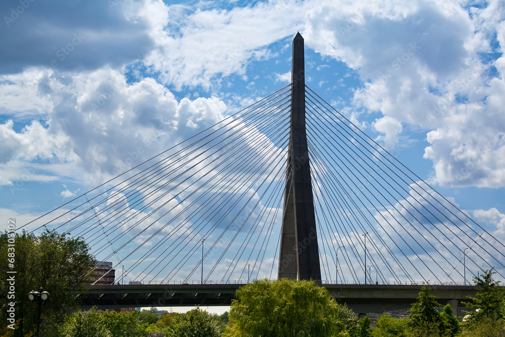 Leonard P. Zakim Bunker Hill Memorial Bridge, Boston, Massachusetts, USA