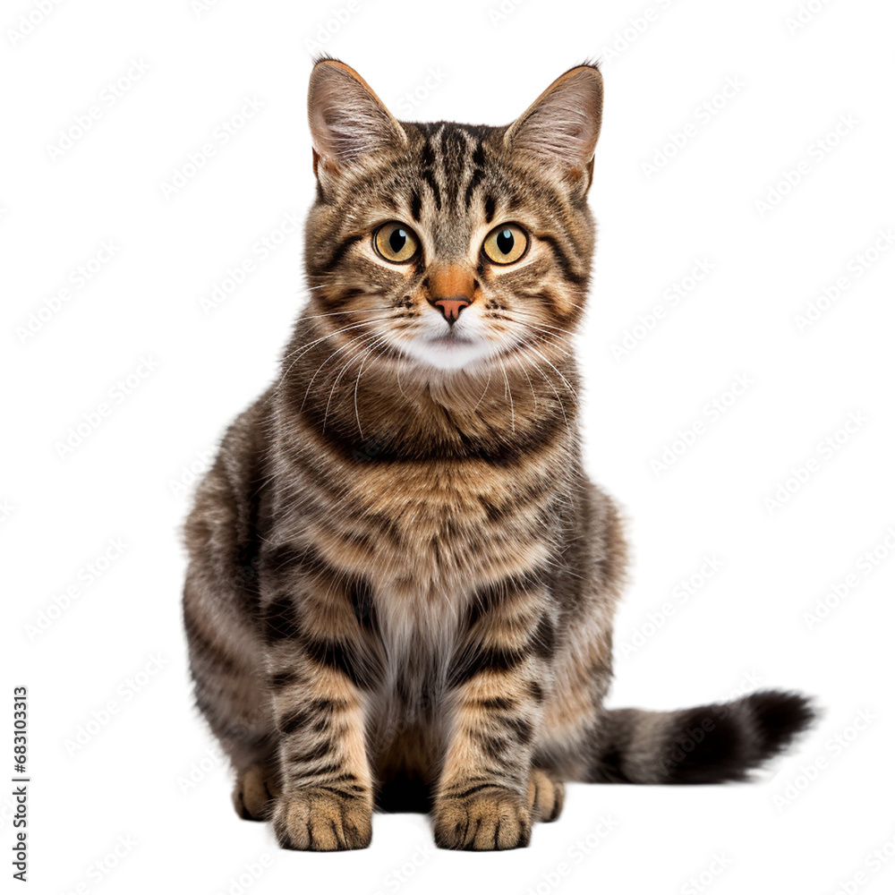 shorthair cat on transparent background PNG image