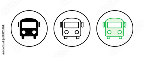 Bus icon set. bus vector icon