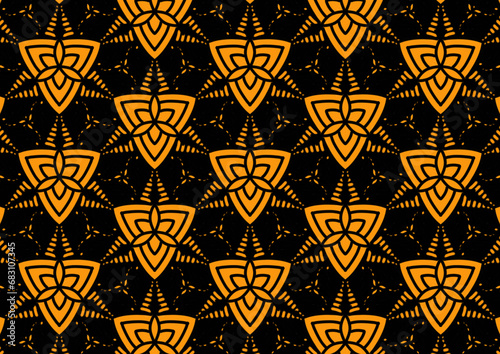 Ethnic pattern design Seamless traditional background design Gold And black geometric native tribal indigenous pattern 