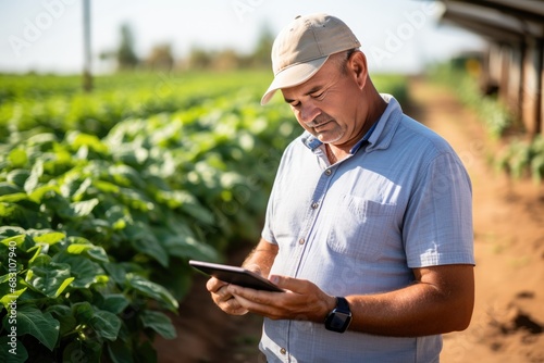 farmer using a tablet computer