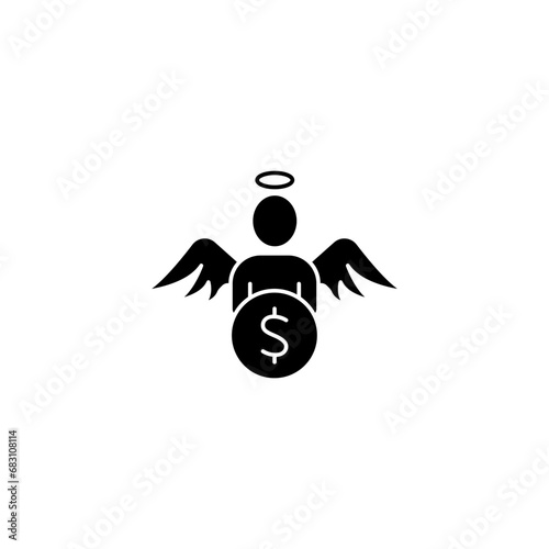 Angel investor concept line icon. Simple element illustration. Angel investor concept outline symbol design.