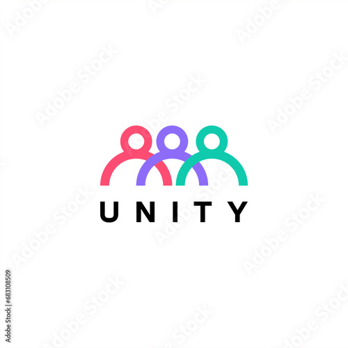 Minimal together unity logo diversity organization community