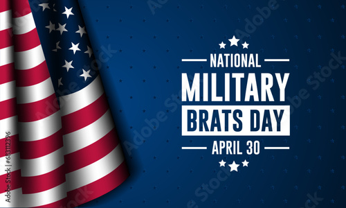 National Military Brats Day Background Vector Illustration