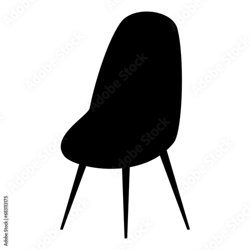Foto Silhouette Icon Chair vector comfortable furniture armchair illustration of busi