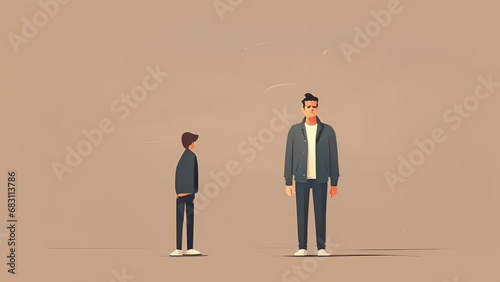 Minimal flat motion of a person feeling personally connected to a celebrity and getting upset when others criticize them. 2D cartoon animation. .
