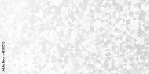Abstract gray and white chain rough backdrop background. Abstract geometric pattern gray and white Polygon Mosaic triangle Background, business and corporate background.