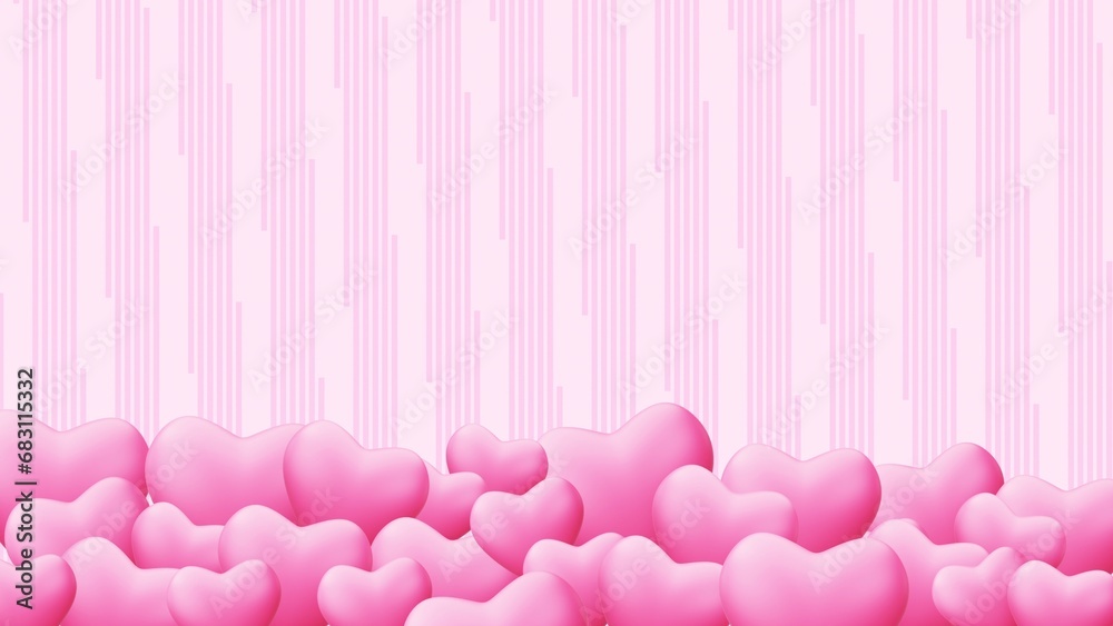 Happy Valentine's day february of love romantic wedding greeting video concept with pink heart shape falling confetti on pastel color pink abstract motion background. Animation of love festival. Happy Valentine's day february of love romantic wedding greeting video concept with pink heart shape falling confetti on pastel color pink abstract motion background. Animation of love festival.