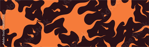 Tiger Skin Camo Background Image. Abstract animalistic safari pattern background. Seamless zigzag pattern, geometric print.