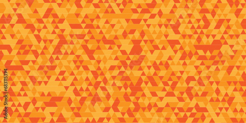 Abstract red and yellow chain rough backdrop background. Abstract geometric pattern orange and red Polygon Mosaic triangle Background, business and corporate background.