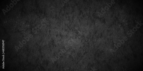 Dark Black wall grunge background texture, old vintage charcoal backdrop paper watercolor. Abstract background with black wall surface, black stucco texture. Black gray satin dark texture luxurious. © MdLothfor