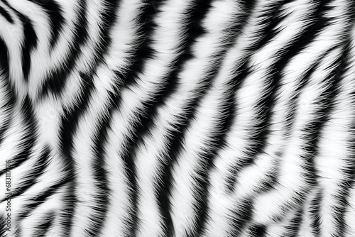 white tiger striped fur print photo