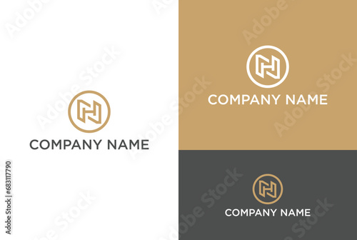 NH modern initial letter logo design vector. It will be suitable for which company or brand name start those initial.