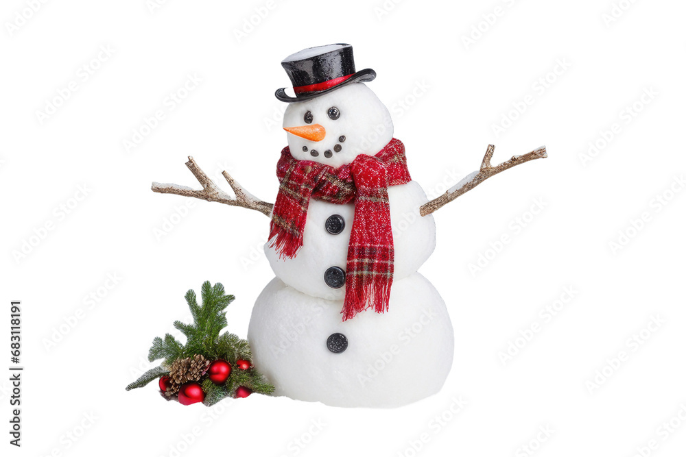 a high quality stock photograph of a single snowman full body in the center isolated on white background a high quality stock photograph of a single snowman full body in the center isolated on white background