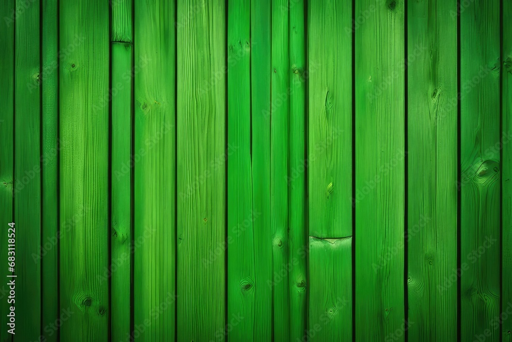 Fototapeta premium leaf green wood planks texture dark rough wooden fence surface close up toned background
