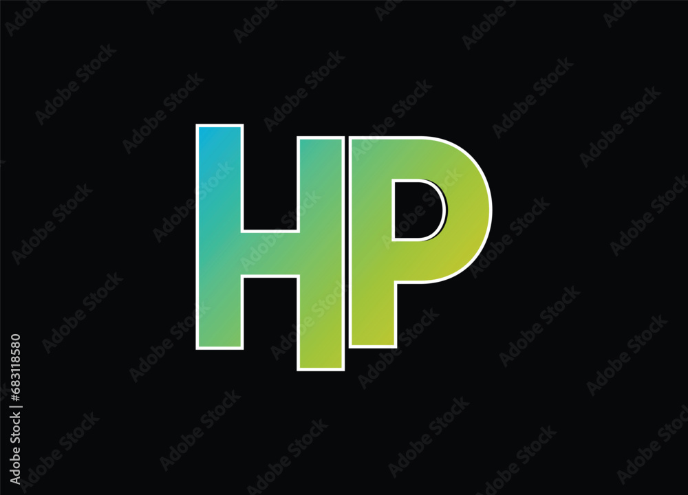 Obraz premium HP letter logo design and monogram logo