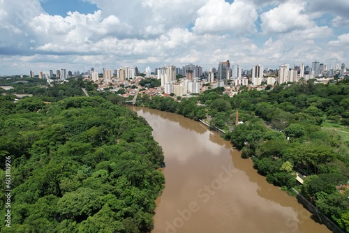 Piracicaba river drone view panorama © JP CARNEVALLI
