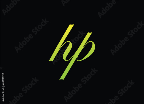 HP letter logo design and monogram logo