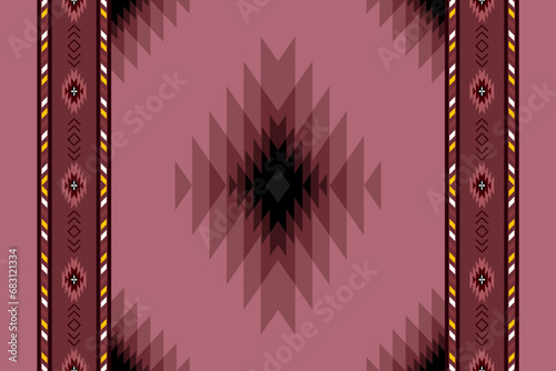 Geometric design fabric pattern, seamless, wallpaper, clothing, carpet, fiber, yarn and shawl. Asian Indian. Southeastern native cloth patterns. Abstract background.