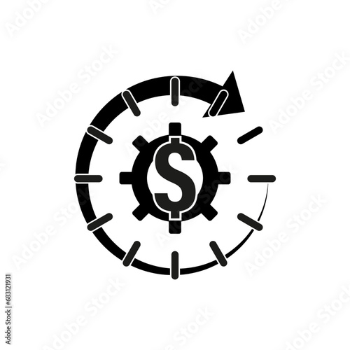Costs optimization and production efficiency icon. Vector illustration .EPS 10.