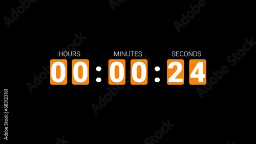Thirty seconds clock countdown timer from 30 seconds to 0 seconds, Countdown timer count hour minute and second, Countdown clock timer, Countdown timer photo