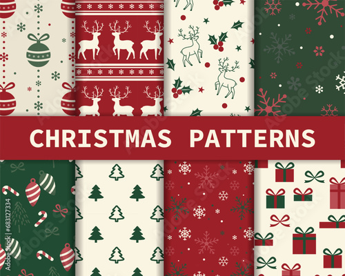 christmas seamless vector p...
