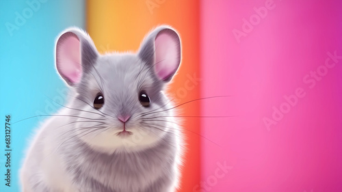 Cute mouse illustration picture
 photo