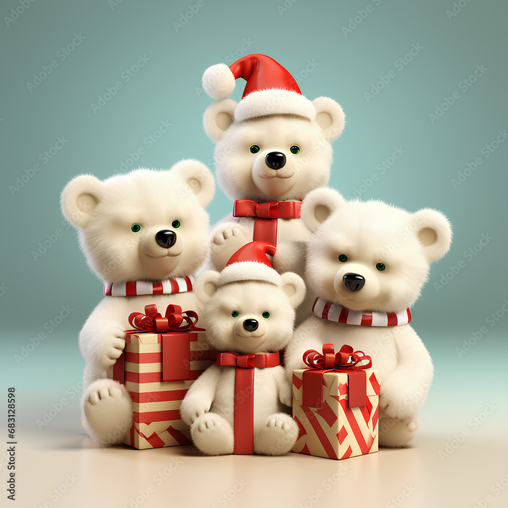 teddy bear with christmas gift, cute baby teddy bear with christmas gift boxes on blurred xmas tree background, free text space, Christmas wreath isolated on white background teddy bear with christmas gift, cute baby teddy bear with christmas gift boxes on blurred xmas tree background, free text space, Christmas wreath isolated on white background