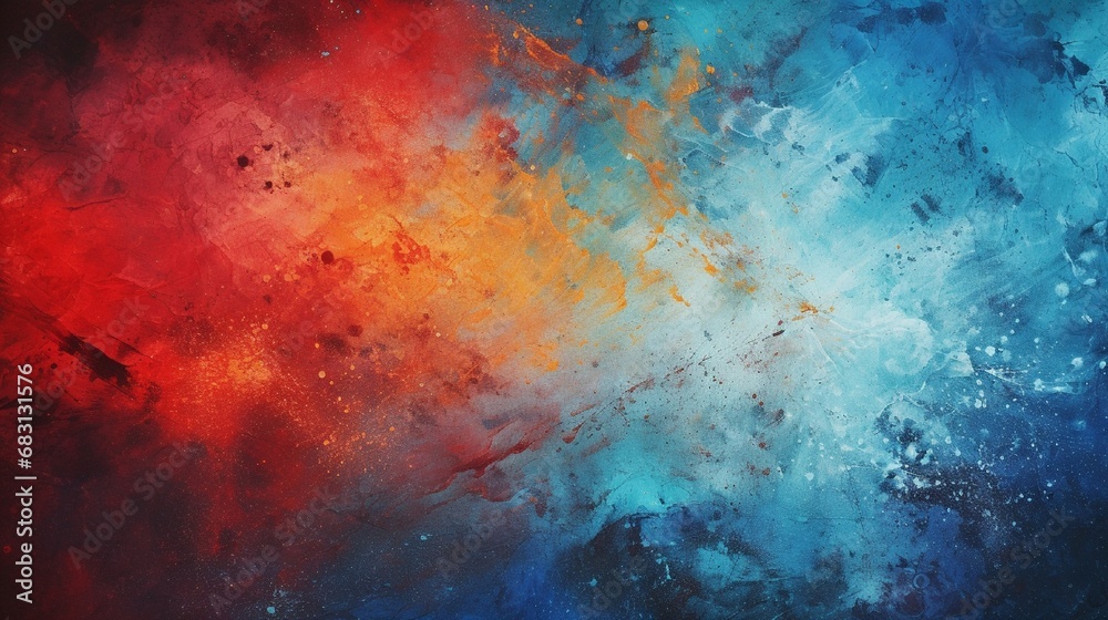Abstract grunge art background texture with colorful paint splashes