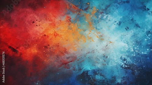 Abstract grunge art background texture with colorful paint splashes