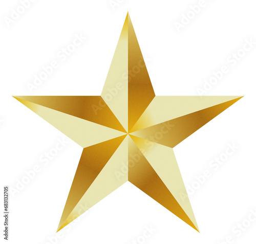 golden star 3d realistic background transparent