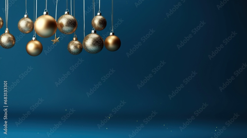 Obraz premium copy space of isolated background with minimal christmas decoration