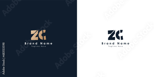 ZC Letters vector logo design