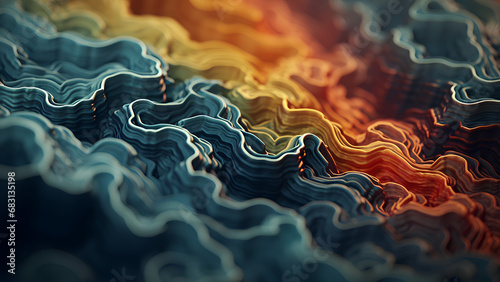 Close-up shot capturing the vibrant colors of a rainbow-colored wave.