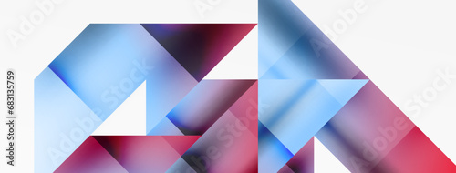 Captivating vector abstraction. Triangles interlock in mesmerizing dance, crafting dynamic geometric backdrop. Fusion of shapes and angles creates artful symphony of modern design